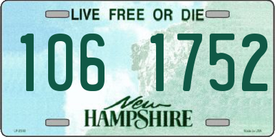 NH license plate 1061752
