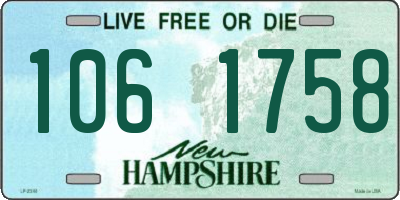 NH license plate 1061758