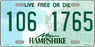NH license plate 1061765