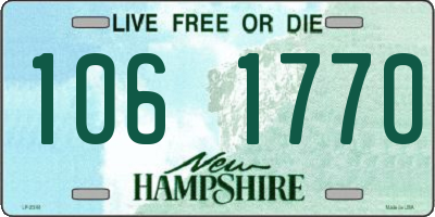 NH license plate 1061770