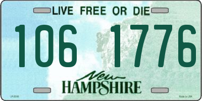 NH license plate 1061776