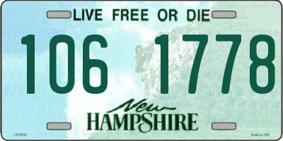 NH license plate 1061778