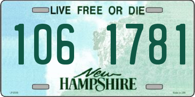 NH license plate 1061781
