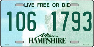 NH license plate 1061793