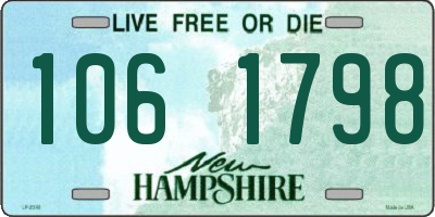 NH license plate 1061798