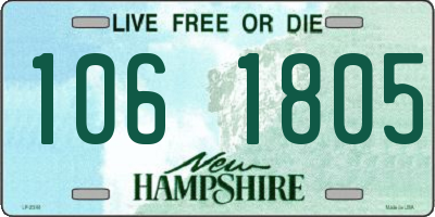 NH license plate 1061805