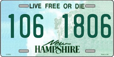 NH license plate 1061806