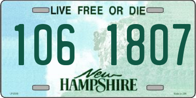 NH license plate 1061807