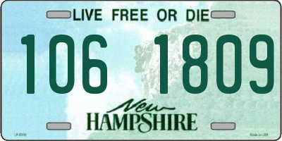 NH license plate 1061809