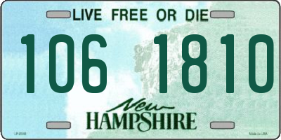 NH license plate 1061810