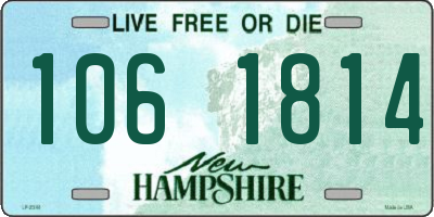 NH license plate 1061814