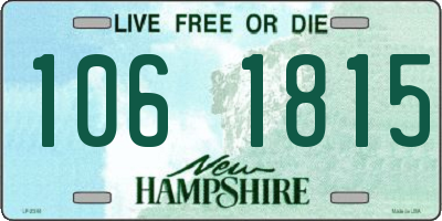 NH license plate 1061815