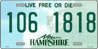 NH license plate 1061818