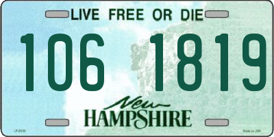 NH license plate 1061819