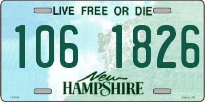 NH license plate 1061826
