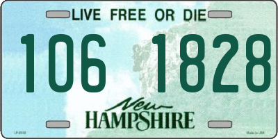 NH license plate 1061828