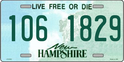 NH license plate 1061829