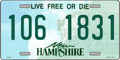 NH license plate 1061831