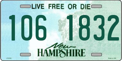 NH license plate 1061832
