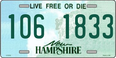 NH license plate 1061833