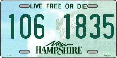 NH license plate 1061835