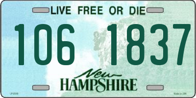 NH license plate 1061837