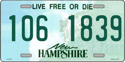 NH license plate 1061839