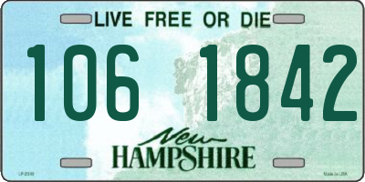 NH license plate 1061842
