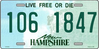 NH license plate 1061847