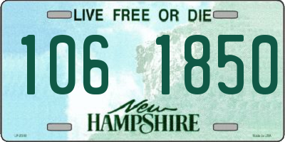 NH license plate 1061850