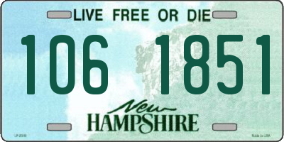 NH license plate 1061851