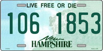 NH license plate 1061853