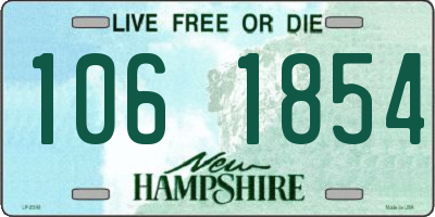 NH license plate 1061854