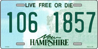NH license plate 1061857