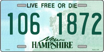 NH license plate 1061872