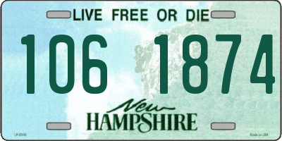 NH license plate 1061874