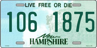 NH license plate 1061875