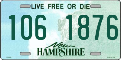 NH license plate 1061876