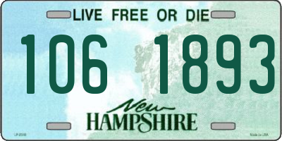 NH license plate 1061893