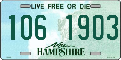 NH license plate 1061903