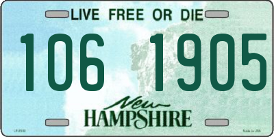NH license plate 1061905