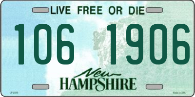 NH license plate 1061906