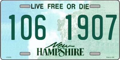 NH license plate 1061907