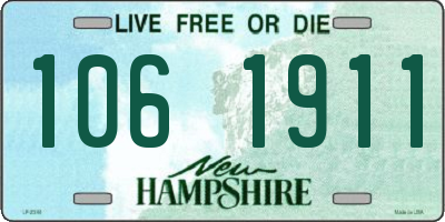 NH license plate 1061911