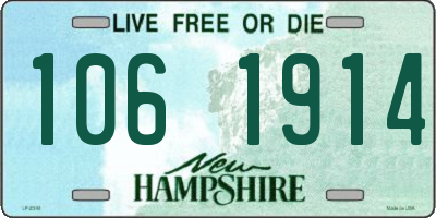 NH license plate 1061914