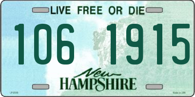 NH license plate 1061915