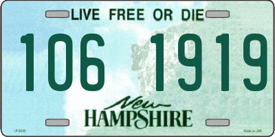 NH license plate 1061919