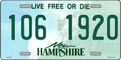 NH license plate 1061920