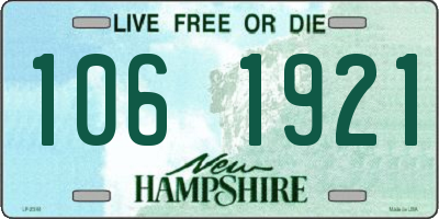 NH license plate 1061921