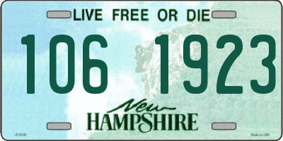 NH license plate 1061923